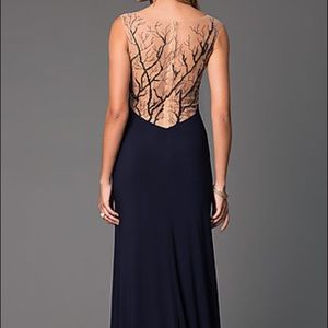 midnight blue gown